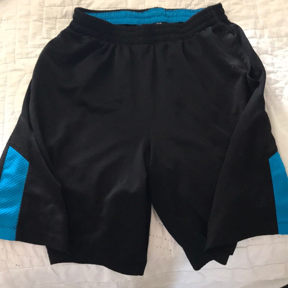 Black and blue layer 8 shorts